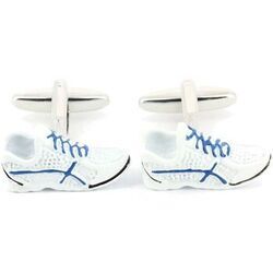 Boutons de manchettes Tony & Paul Boutons de manchette Baskets Blanc bleu