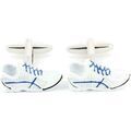 Boutons de manchettes Tony & Paul Boutons de manchette Baskets Blanc bleu Grenoble