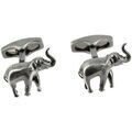 Boutons de manchettes Simon Carter Boutons de manchette Elephants de Darwin Noir P&eacute;trole Gris Grenoble