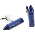 Boutons de manchettes Cravate Avenue Signature Boutons de manchette crayon Bleu fonc&eacute; Bleu Grenoble