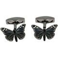 Boutons de manchettes Simon Carter Boutons de manchette Papillon Bleu et vert Grenoble