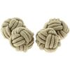 Boutons de manchettes Clj Charles Le Jeune Passementerie RONDO Marron caf&eacute; Marron