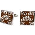 Boutons de manchettes Tyler & Tyler Boutons de manchette Clarence Marron Grenoble