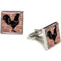 Boutons de manchettes Tyler & Tyler Boutons de manchette Red Bricks Marron Chocolat Grenoble