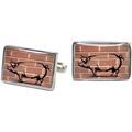 Boutons de manchettes Tyler & Tyler Boutons de manchette Red Bricks Marron Grenoble