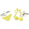 Boutons de manchettes Cravate Avenue Signature Boutons de manchette Bikini Jaune