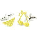 Boutons de manchettes Cravate Avenue Signature Boutons de manchette Bikini Jaune