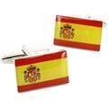 Boutons de manchettes Cravate Avenue Signature Boutons de manchette Drapeau espagnol Jaune Grenoble