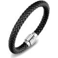 Bracelets Clj Charles Le Jeune Bracelet tress&eacute; fermoir aimant&eacute; Noir Grenoble