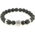 Bracelets Clj Charles Le Jeune Bracelet T&ecirc;te de mort perle Gris Grenoble