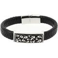 Bracelets Clj Charles Le Jeune Bracelet T&ecirc;te de mort Noir
