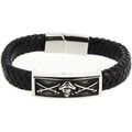 Bracelets Clj Charles Le Jeune Bracelet T&ecirc;te de mort Noir