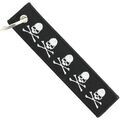 Porte cl&eacute; Clj Charles Le Jeune Porte-cl&eacute;s 5 TETES DE MORT - BIKER - PIRATE - SKULL Noir