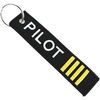 Porte cl&eacute; Clj Charles Le Jeune Porte-cl&eacute;s PILOT - Pilote de ligne - Aviation Noir