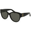 Lunettes sur Grenoble : Lunettes de soleil Saint Laurent SL M3 Lunettes de soleil, Noir/Gris, 55 mm