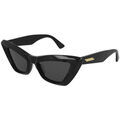 Lunettes de soleil Bottega Veneta BV1101S Lunettes de soleil, Noir/Gris, 53 mm Grenoble