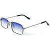 Lunettes de soleil Xlab Paros Lunettes de soleil, Argent/Bleu clair, 57 mm Argent&eacute;