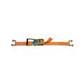 Outils soudure sur Annecy : Sangle d'arrimage 50 mm orange 9 m 1 pi&egrave;ce(s) 2500 kg sangle d'arrimage 2 parties 2,5t/9m crochets bord de rive crochet bord de rive - levac