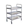 Servante inox 300 kg 300 kg 435 mm 1 pi&egrave;ce(s) inox servante inox 3 plateaux 300 kg 3 835 mm caoutchouc - fimm