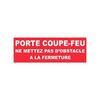 NOVAP Panneaux de pr&eacute;vention incendie panneau porte coupe-feu - pas d'obstacle &agrave; la fermeture 1 pi&egrave;ce(s) 120 mm 330 mm porte coupe-feu ne mettez pas d'obsta