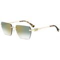 Lunettes sur Grenoble : Lunettes de soleil Dsquared D2 0102/S Lunettes de soleil, Or/Vert, 58 mm Dor&eacute;
