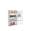 Rayonnage l&eacute;ger alphapro 1 kit(s) rayonnage alphapro prof. 500 mm &eacute;l&eacute;ment d&eacute;part gris 1000 mm l&eacute;ger &eacute;l&eacute;ment de d&eacute;part 2000 mm 500 mm 120 kg - manorga