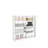 Rayonnage l&eacute;ger alphapro 1 kit(s) rayonnage alphapro prof. 500 mm &eacute;l&eacute;ment suivant gris 1000 mm l&eacute;ger 2000 mm &eacute;l&eacute;ment suivant 500 mm 120 kg - manorga