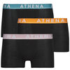 Boxers Athena EASY COLOR Pack de 3 Noir