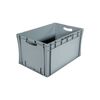 Bac palettisable polypropyl&egrave;ne gris 600 mm 1 pi&egrave;ce(s) 400 mm 320 mm pleine ouvertes 64 litre(s) bac palettisable poign&eacute;es ouvertes 64 l - gris - novap