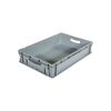 Bac palettisable polypropyl&egrave;ne gris 600 mm 1 pi&egrave;ce(s) 400 mm 120 mm pleine ouvertes bac palettisable poign&eacute;es ouvertes 23 l - gris 23 litre(s) - novap