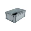 Bac palettisable polypropyl&egrave;ne gris 600 mm 1 pi&egrave;ce(s) 400 mm ferm&eacute;es pleine 240 mm 48 litre(s) bac palettisable poign&eacute;es ferm&eacute;es 48 l - gris - novap