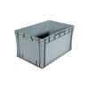 Bac palettisable polypropyl&egrave;ne gris 600 mm 1 pi&egrave;ce(s) 400 mm 320 mm ferm&eacute;es pleine 64 litre(s) bac palettisable poign&eacute;es ferm&eacute;es 64 l - gris - novap