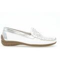 Mocassins Gabor Mocassins en &agrave; talon compens&eacute; Blanc