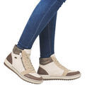 Baskets femme sur Grenoble : Baskets Remonte d0778-60 beige combin&eacute; Multicolore