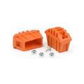 Peintures sur Annecy : Accessoires d'&eacute;chelles sabot enveloppant pour montant de 50 mm orange 1 blister(s) de 2 pi&egrave;ce(s) - tubesca-comabi