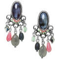 Boucles oreilles Franck Herval Boucles d 'oreilles poussoir &agrave; pampilles Multicolore Grenoble