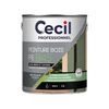 CECIL PROFESSIONNEL Peinture bois peb45 - formule biosourc&eacute;e boiseries acrylique soign&eacute; brosse/rouleau, pistolet sans air eau 24 heure(s) 12 m�/l supports anciens ou tach
