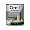 CECIL PROFESSIONNEL Peinture bois peb45 - formule biosourc&eacute;e boiseries acrylique soign&eacute; brosse/rouleau, pistolet sans air eau blanc 24 heure(s) 12 m�/l supports anciens o