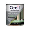 CECIL PROFESSIONNEL Peinture bois peb45 - formule biosourc&eacute;e boiseries acrylique soign&eacute; brosse/rouleau, pistolet sans air eau 24 heure(s) 12 m�/l supports anciens ou tach