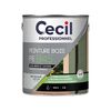 CECIL PROFESSIONNEL Peinture bois peb45 - formule biosourc&eacute;e boiseries acrylique soign&eacute; brosse/rouleau, pistolet sans air eau 24 heure(s) 12 m�/l supports anciens ou tach