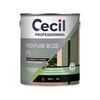 CECIL PROFESSIONNEL Peinture bois peb45 - formule biosourc&eacute;e boiseries acrylique soign&eacute; brosse/rouleau, pistolet sans air eau 24 heure(s) 12 m�/l supports anciens ou tach