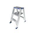 Marchepied aluminium double acces 6.5 kg 4 1 pi&egrave;ce(s) marchepied double acces 4 marches 2.46 m 150 kg 0.94 m - tubesca-comabi