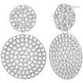 Boucles oreilles Sc Crystal B2978-ARGENT Argent&eacute; Grenoble