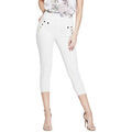 Jeans Guess jean court Femme W82A07 Curve High Capri Donna Blanc Grenoble
