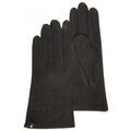 Gants sur Grenoble : Gants Isotoner Gants femme cuir velours doubles soie Noir 68628