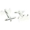 Boutons de manchettes Tony & Paul Boutons de manchette chauve souris Gris argent M&eacute;tal Gris
