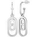 Boucles oreilles Sc Crystal BD3339-ARGENT-DIAMANT-BLANC Argent&eacute; Grenoble