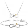 Parures Sc Crystal B4301-COLLIER+B4301-BRACELET Argent&eacute; Grenoble