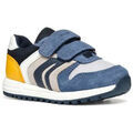 Baskets enfant Geox BASKETS ALBEN JEANS/YELLOW