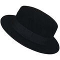 Chapeaux sur Grenoble : Chapeau Chapeau-Tendance Canotier feutre de laine CLEMENTINE T55